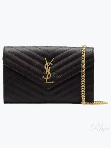 377828BOW01 Monogram Chain Wallet Bag Gold Saint Laurent - SAINT LAURENT - BALAAN 1