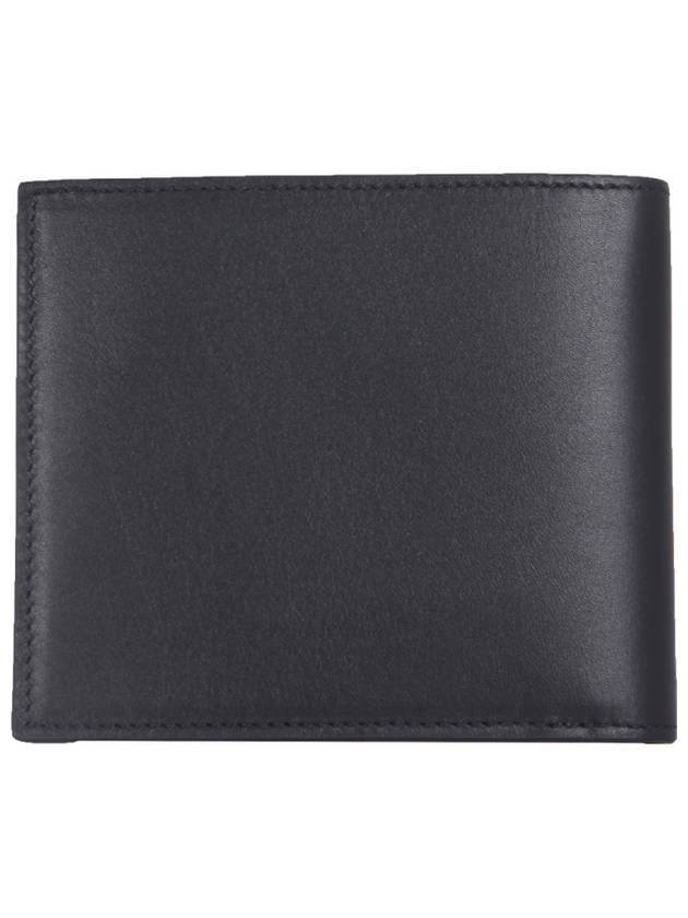 Men's Logo Signature Stripe Leather Half Wallet Black - PAUL SMITH - BALAAN 7