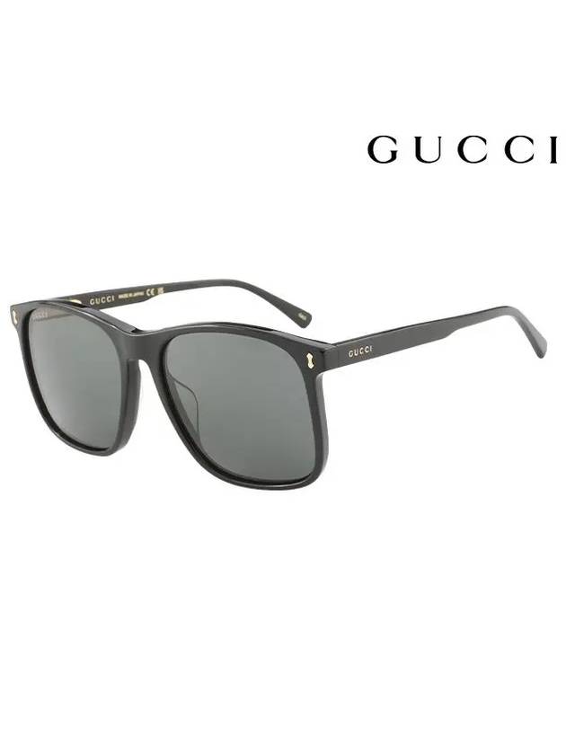 Eyewear Men's Black Square Sunglasses Black - GUCCI - BALAAN 3