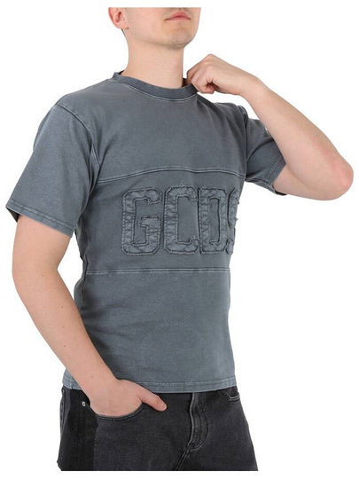 GCDS Men's Overdyed GCDS Logo Band Cotton T-Shirt, Size X-Small - GCDS - BALAAN 2