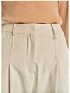 Crocus One Tuck Roll up Slacks Cream - MICANE - BALAAN 7