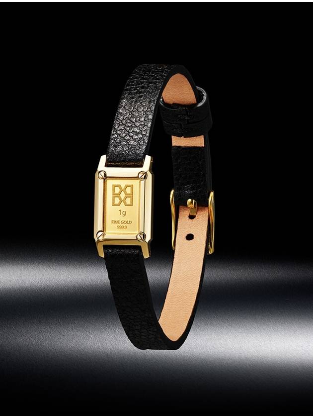 Gram Pure Gold Bar Watch Bracelet Black - BE/GINS - BALAAN 3