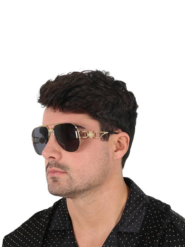 Versace Dark Grey Pilot Unisex Sunglasses VE2255 100287 63 - VERSACE - BALAAN 2