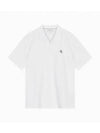 JEANS Men s White Relaxed Fit Pique Polo Short Sleeve T Shirt J326330 YAF - CALVIN KLEIN - BALAAN 2