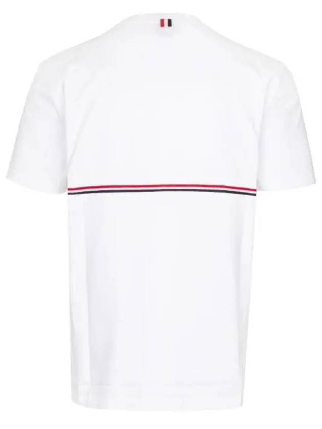 Midweight Jersey Short Sleeve T-Shirt White - THOM BROWNE - BALAAN 8