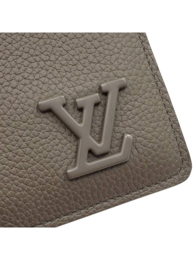 Khaki LV Aerogram Leather Multiple Wallet Half M81734 - LOUIS VUITTON - BALAAN 7