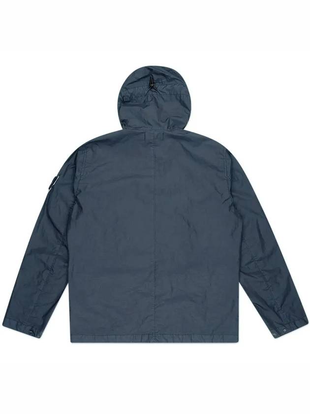 Waffen Patch Membrana Hooded Jacket Avio Blue - STONE ISLAND - BALAAN 4