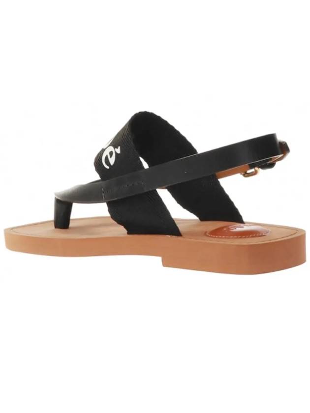 Woody Logo Strap Sandals Black - CHLOE - BALAAN 4