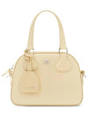 Mini Leather Bowling Tote Bag Beige - COURREGES - BALAAN 1