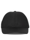 Re-Nylon Triangle Logo Baseball Cap Black - PRADA - BALAAN 3