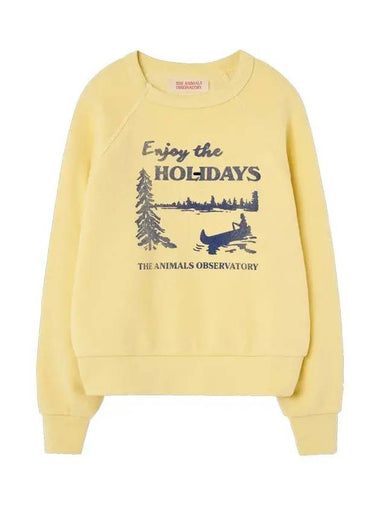 Kids Holiday Shark Sweatshirt Yellow F24023 317FO - THE ANIMALS OBSERVATORY - BALAAN 1