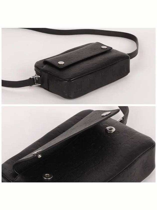 Calfskin Triomph Emboss Mini Camera Cross Bag Black - CELINE - BALAAN 4