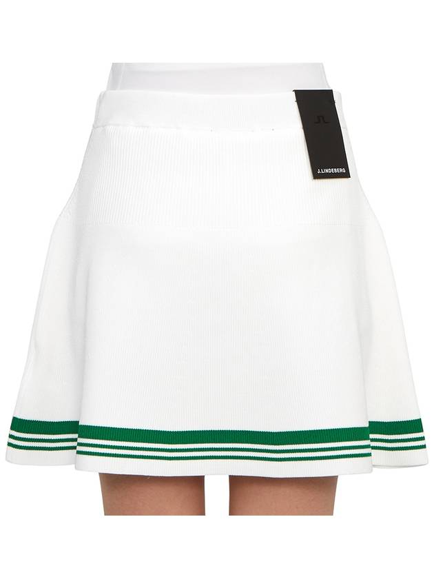 Women's Frida Striped Knit Skirt White - J.LINDEBERG - BALAAN 8