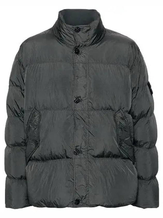 Garment Dyed Crinkle Reps Down Padding Grey - STONE ISLAND - BALAAN 2