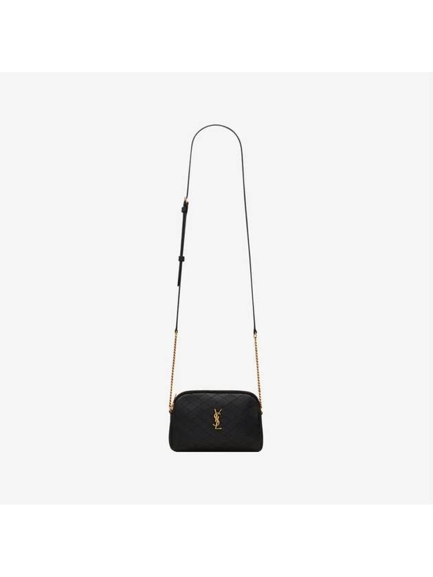 Gaby Quilted Lambskin Chain Cross Bag Black - SAINT LAURENT - BALAAN 5