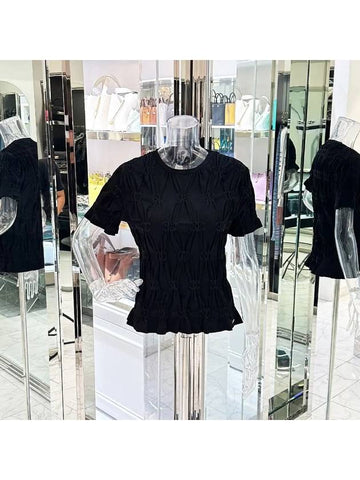 21A Pleated T shirt M Black 4ET0116 - CHANEL - BALAAN 1