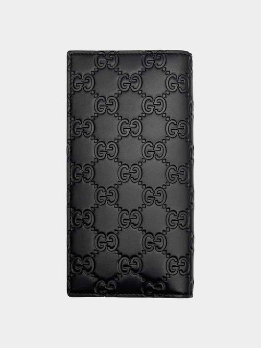 Black signature logo long wallet 779828 D696 - GUCCI - BALAAN 2