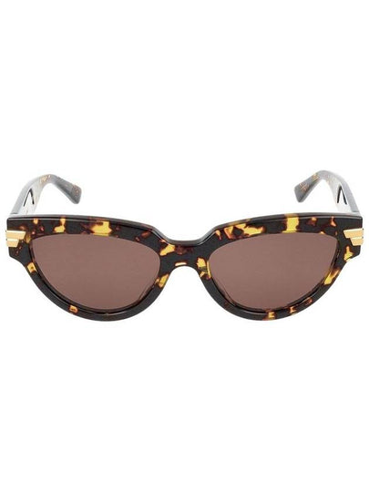 Eyewear Gold Logo Cat Eye Sunglasses Havana - BOTTEGA VENETA - BALAAN 2