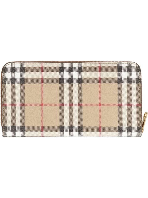 Check Zip Around Long Wallet Archive Beige - BURBERRY - BALAAN 4