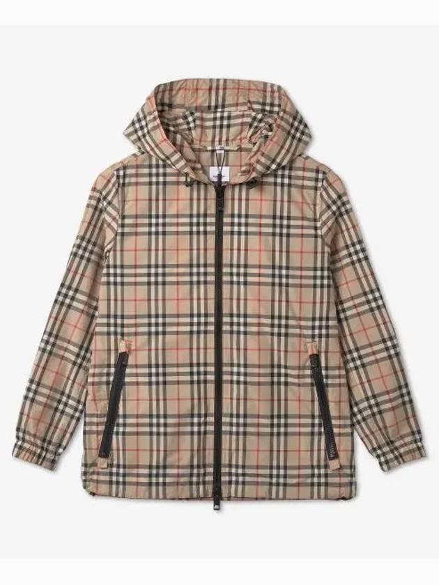 Check Hooded Jacket Archive Beige - BURBERRY - BALAAN 2