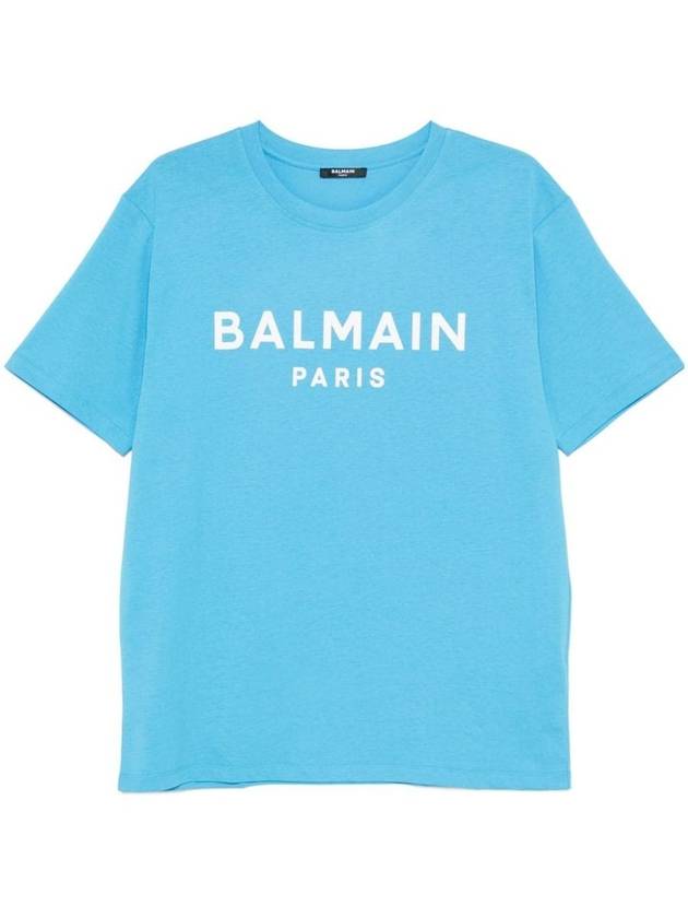 Balmain Cotton T-Shirt With Logo Print - BALMAIN - BALAAN 1