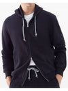 Tech Cotton Zip-Up Hoodie Navy - BRUNELLO CUCINELLI - BALAAN 3