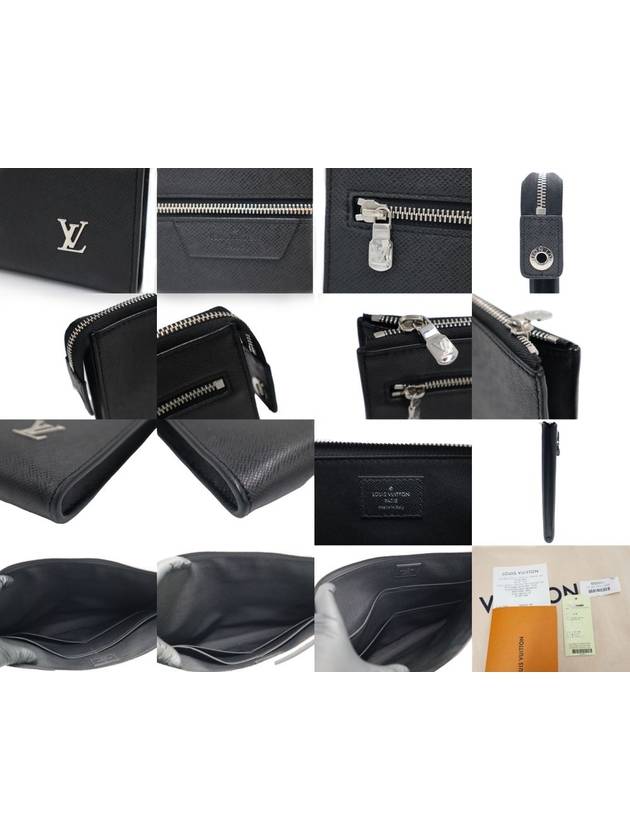 Men s Leather Clutch Bag Black Louis Vuitton M30965 Pochette 24H - LOUIS VUITTON - BALAAN 10