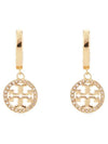 Miller Pave Hoop Earrings Gold - TORY BURCH - BALAAN 2