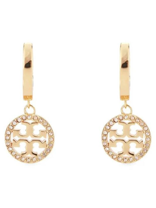 Miller Pave Hoop Earrings Gold - TORY BURCH - BALAAN 2