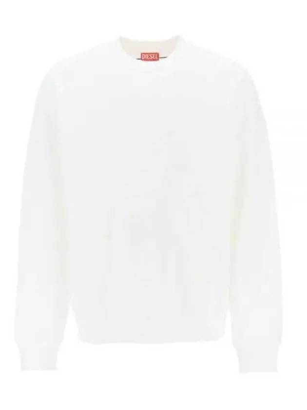 Men's Logo Embroidery Sweatshirt White - DIESEL - BALAAN 2