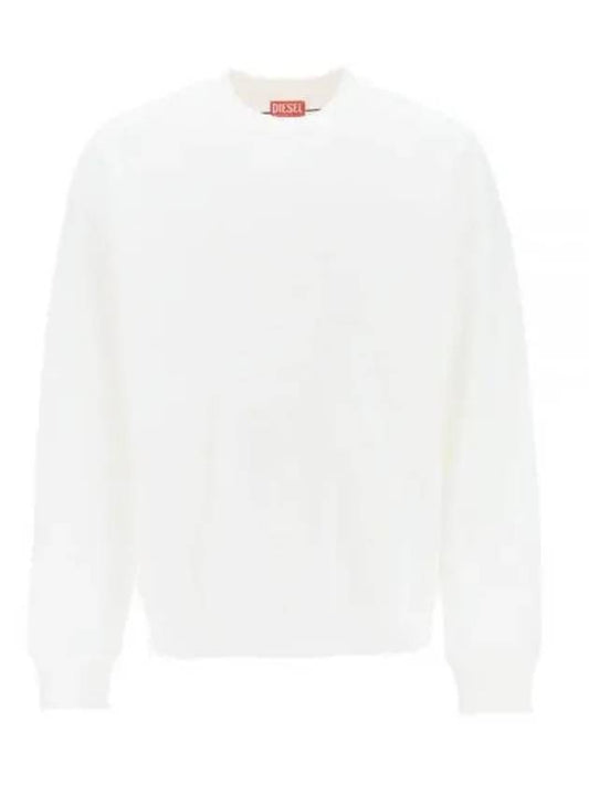 Men's Logo Embroidery Sweatshirt White - DIESEL - BALAAN 2