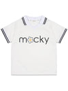 Logo V-neckline Short Sleeve T-Shirt White MMCSS24ST2WH - MACKY - BALAAN 2