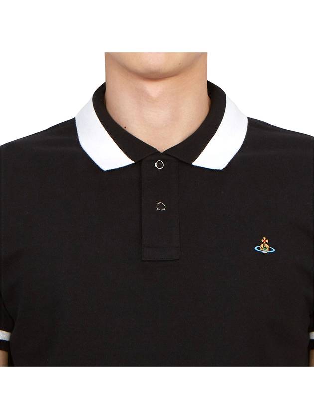 Classic ORB Logo Polo Shirt Black - VIVIENNE WESTWOOD - BALAAN 8