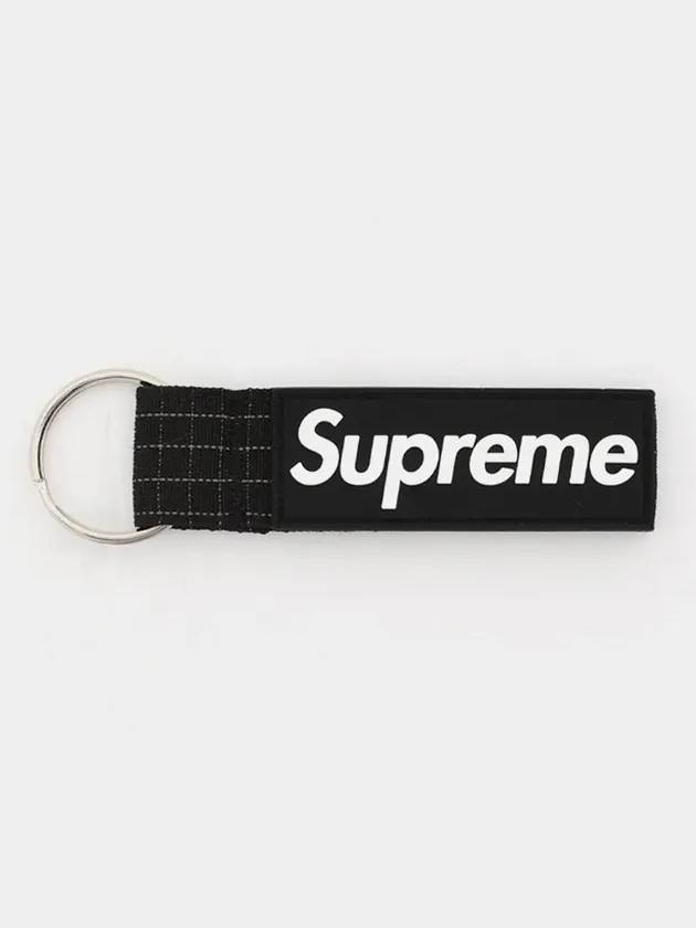 RN101837 BLACK strap logo keychain key ring - SUPREME - BALAAN 3