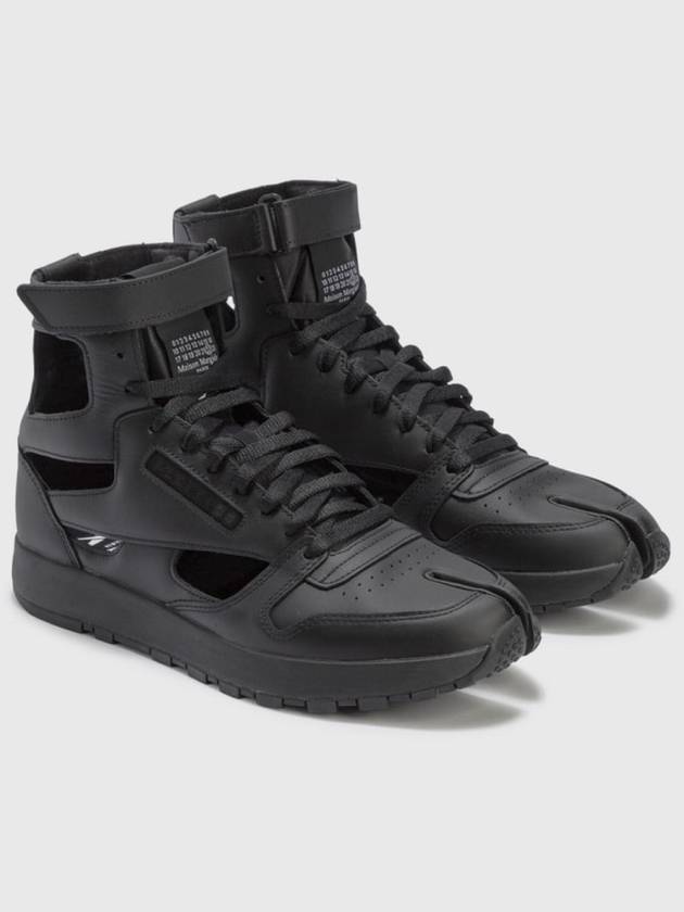 Reebok x Maison Margiela Men's Black Tabi Leather High Sneakers GX5041 - MAISON MARGIELA - BALAAN 5