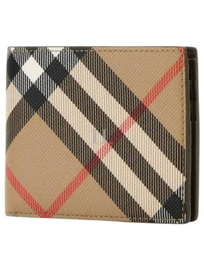 Check Slim Bifold Half Wallet Sand - BURBERRY - BALAAN 2