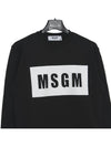 Box Logo Print Sweatshirt Black - MSGM - BALAAN 3