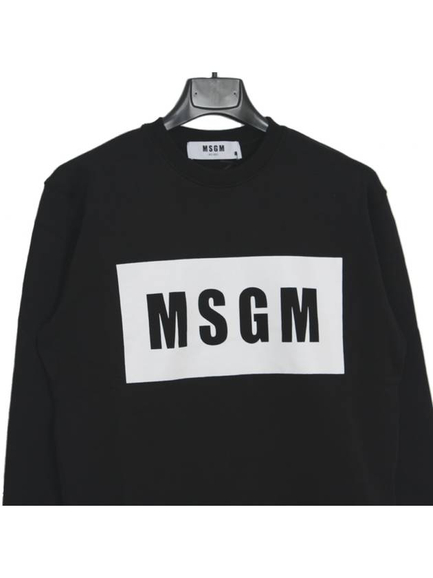 Box Logo Print Sweatshirt Black - MSGM - BALAAN 3