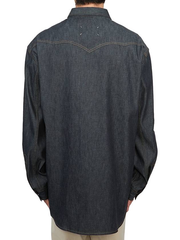 Cotton Denim long sleeve Shirt Blue Vert - MAISON MARGIELA - BALAAN 6