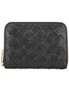 Intrecciato Zipped Coin Wallet Black - BOTTEGA VENETA - BALAAN 3