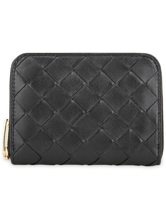 Intrecciato Zipped Coin Wallet Black - BOTTEGA VENETA - BALAAN 3