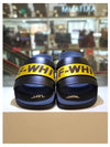 Men's Industrial Yellow Logo Slippers Black - OFF WHITE - BALAAN 2