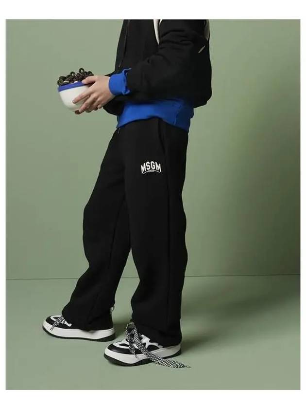 Kids Logo Comfort Track Pants Black - MSGM - BALAAN 4