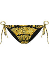 Baroque Print Bikini Bottom Black - VERSACE - BALAAN 1