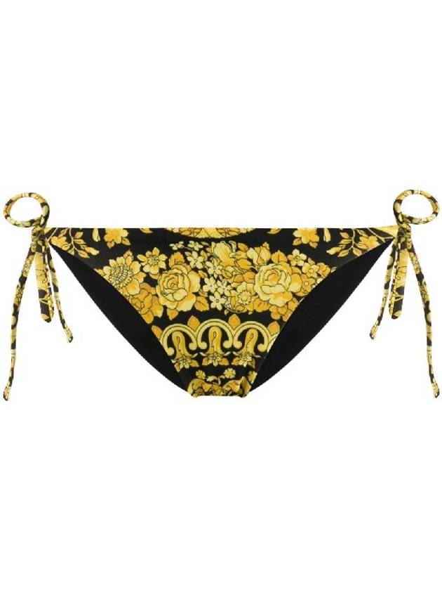 Baroque Print Bikini Bottom Black - VERSACE - BALAAN 1