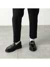 Triomphe Magaret Chain Chunky Leather Loafers Black - CELINE - BALAAN 8