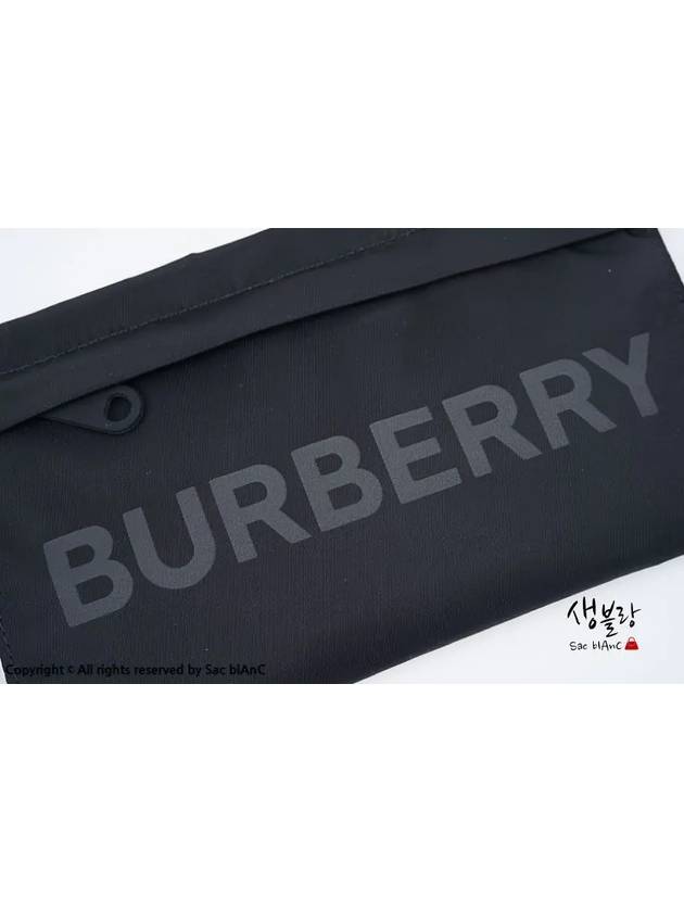 Logo Print Nylon Clutch Bag Black - BURBERRY - BALAAN 5