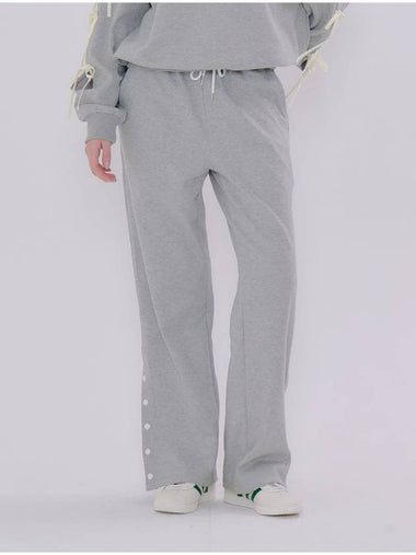 Button Banding Track Pants Grey - METAPHER - BALAAN 1