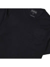 Logo Jacquard Cotton Short Sleeve T-Shirt Black - EMPORIO ARMANI - BALAAN.