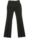 Striped Wool Flare Slacks Black - CELINE - BALAAN 2